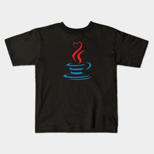 Love Coffe Java Programming Funny Design Kids T-Shirt